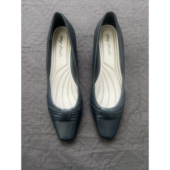 Easy Street Waive Square Toe Pump SZ 12M Kitten Block Heel KWOB Preppy Chic Cute - Picture 1 of 13